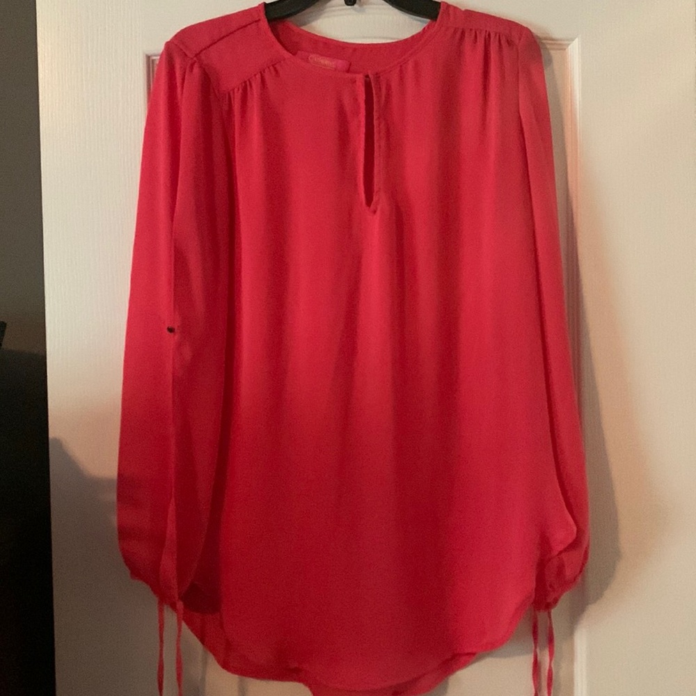 Catherine Malandrino pink sheer top